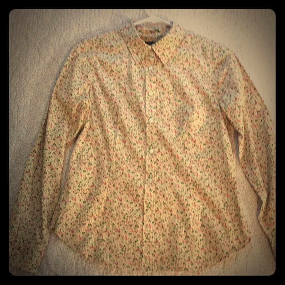 Pink floral blouse